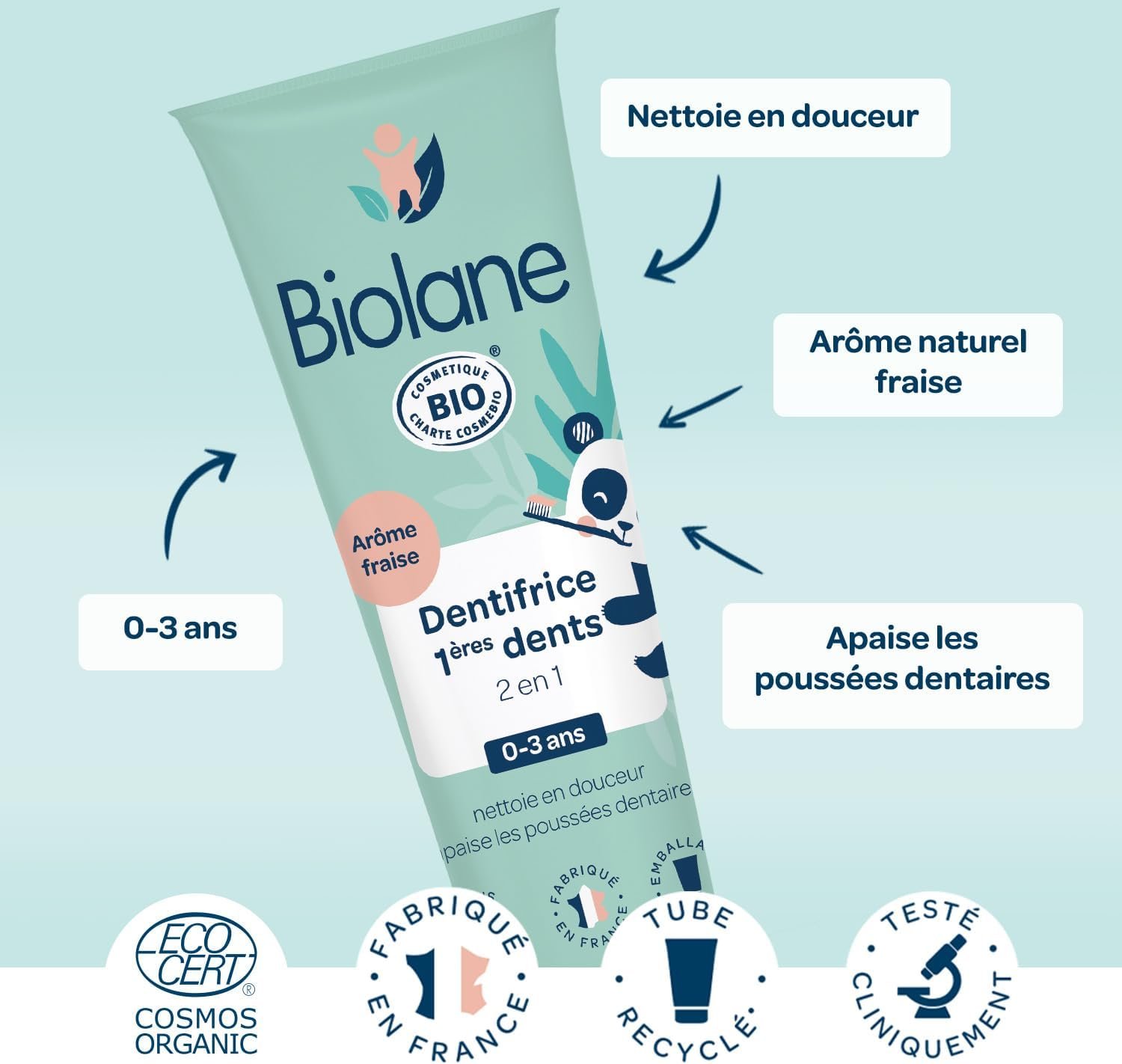 Dentifrice 1ères dents 2 en 1 certifié biologique2