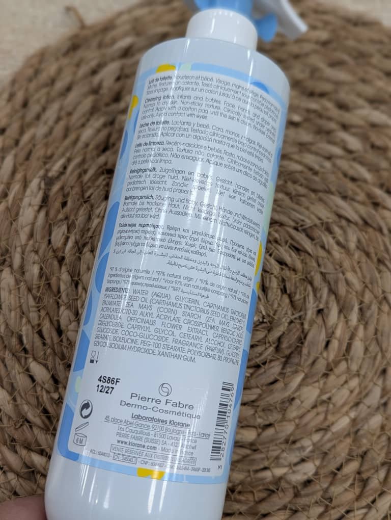 Lait de toilette bébé sans rinçage2
