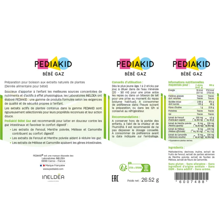 PEDIAKID® Bébé Gaz2