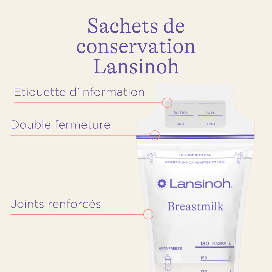 Sachets de conservation de lait maternel 1
