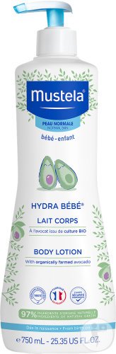 Mustela Bébé Hydra Bébé Lait Corps Peau Normale Flacon Pompe 750ml