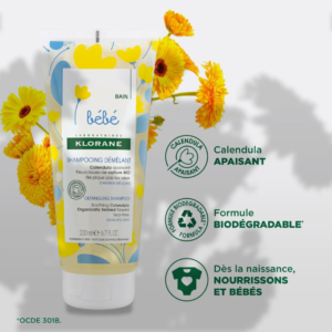 Klorane Bébé shampoing doux démêlant 200ml