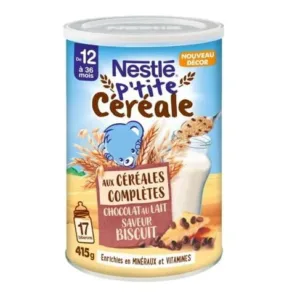NESTLÉ P’tite Céréale Chocolat Saveur Biscuit aux céréales complètes, 12 a 36 mois