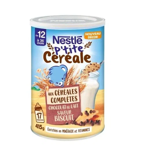 Nestle P’tite Céréale Chocolat au lait Saveur Biscuit aux céréales complètes dès 12 mois