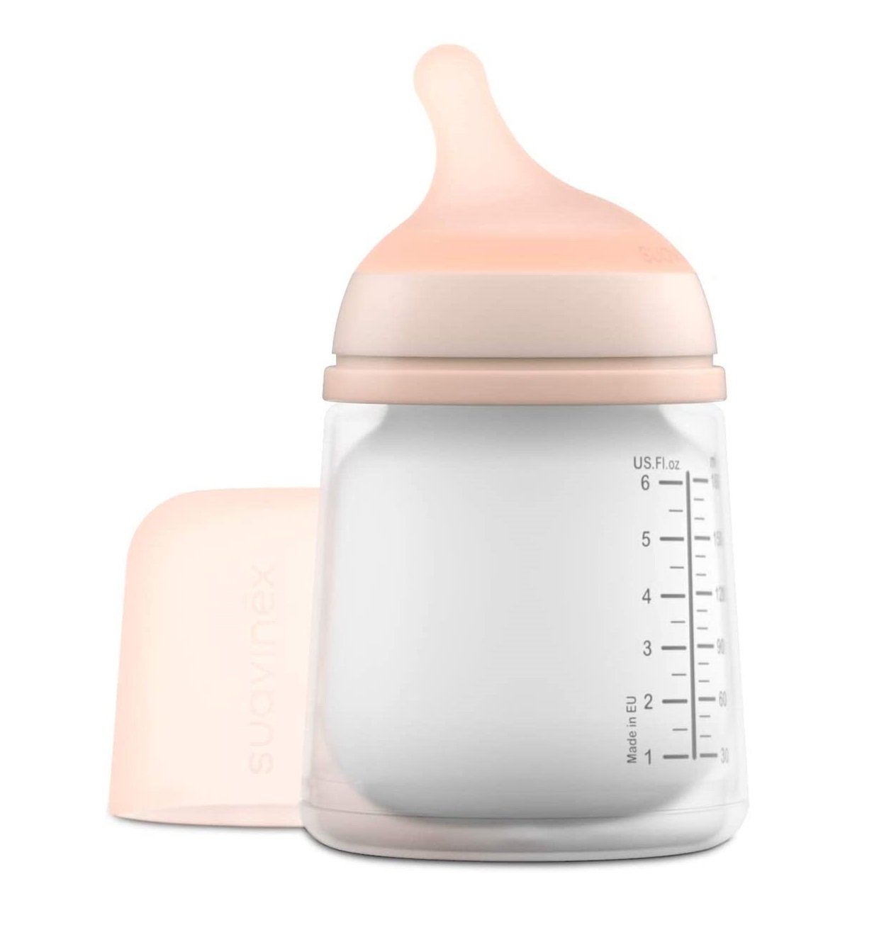Suavinex Biberon Zero-Zero Anti-coliques Tétine Allaitement Maternel Flux Adaptable 180 ml 0 M+