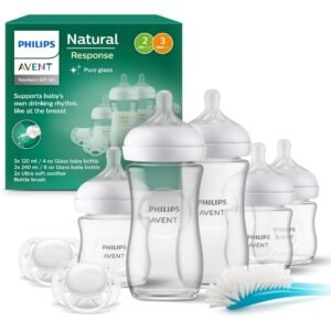 Philips Avent Kit biberons en verre Natural Response 5 biberons