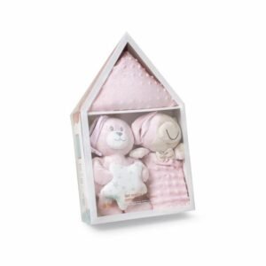 Interbaby couverture 100% coton doux 80x110cm + Doudou + OURS
